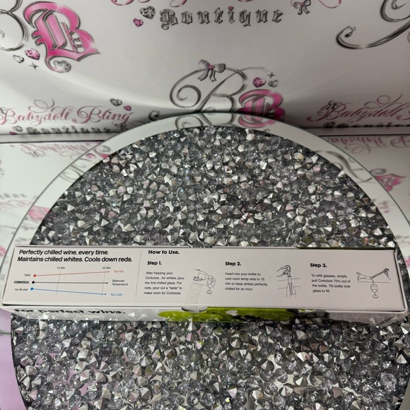 Corkcicle wine cooler chiller stick ice 🧊 cold 🥶 clear and tan cork top BNWT - Picture 8 of 10